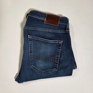 Hollister Epic Flex Mens Skinny Jeans‎ Dark Wash W34 L32 Damaged Crutch